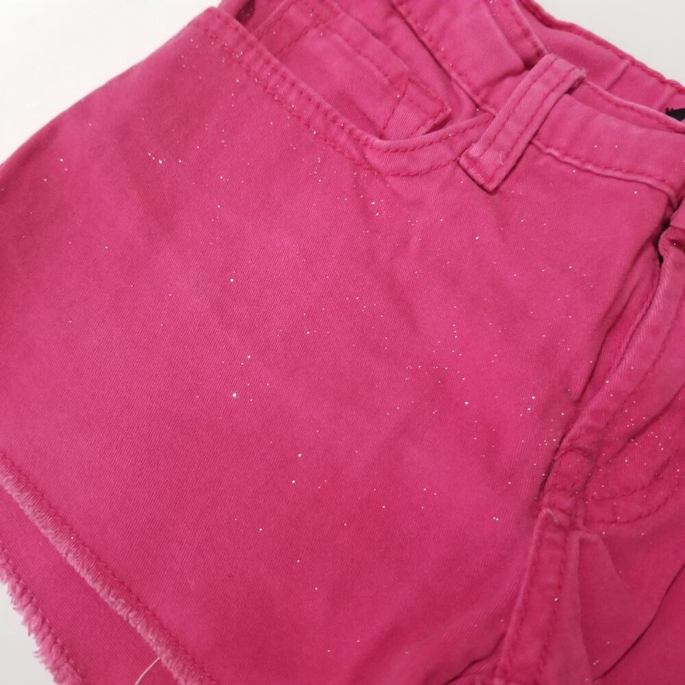 🔴 Jordache sparkle pink lightweight denim shorts girls size 7 (F23) - Picture 2 of 8